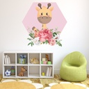 Floral Giraffe Nursery Wall Sticker