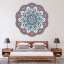 Red Blue Mandala Wall Sticker