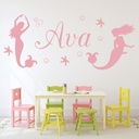 Personalised Name Mermaids Wall Sticker