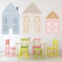 Pastel City Houses Nursery Wall Sticker