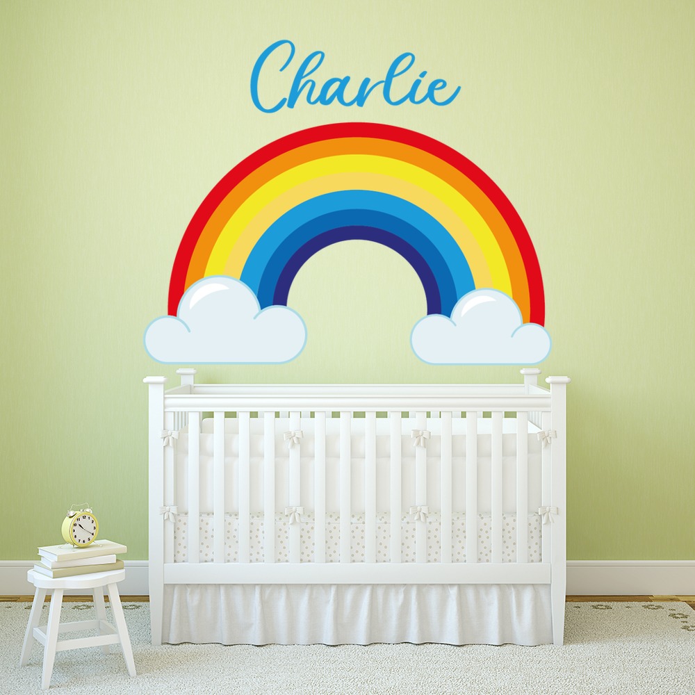 Personalised Name Rainbow Nursery Wall Sticker
