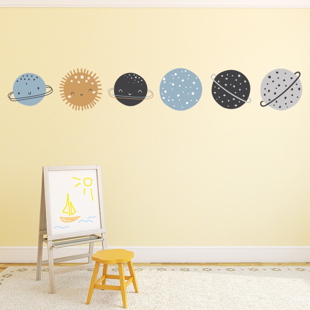 Space Planets Nursery Wall Sticker