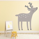 Grey Stag Woodland Nursery Wall Sticker