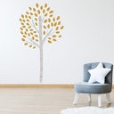Grey & Yellow Tree Woodland Nursery Wall Sticker