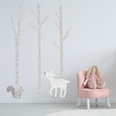 Winter Trees Woodland Animals Wall Sticker