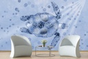 Glamour Turtle - Blue Wall Mural by Andrea Haase