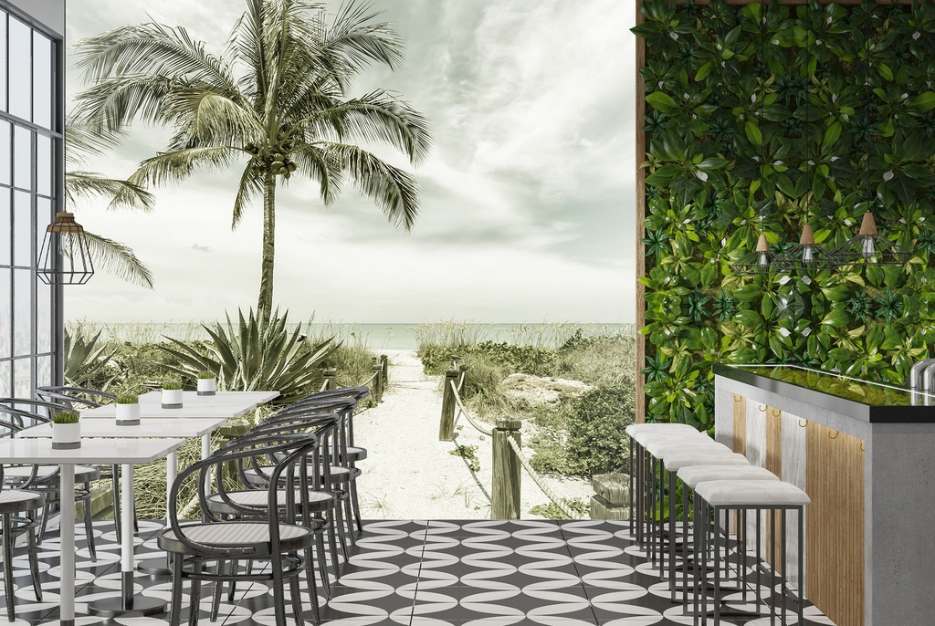 Vintage Path to the Beach Wall Mural by Melanie Viola