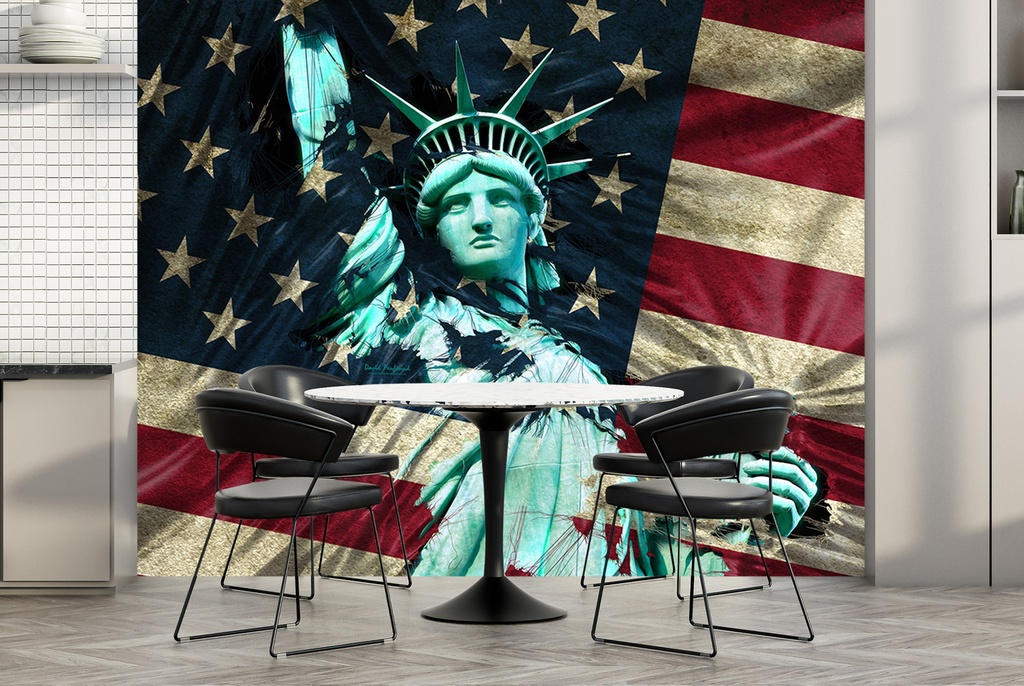 Liberty Flag Wall Mural by David Penfound