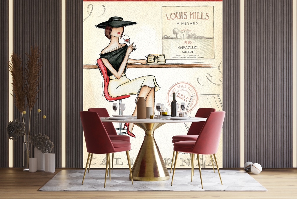 Wine Event Wall Mural by Andrea Laliberte