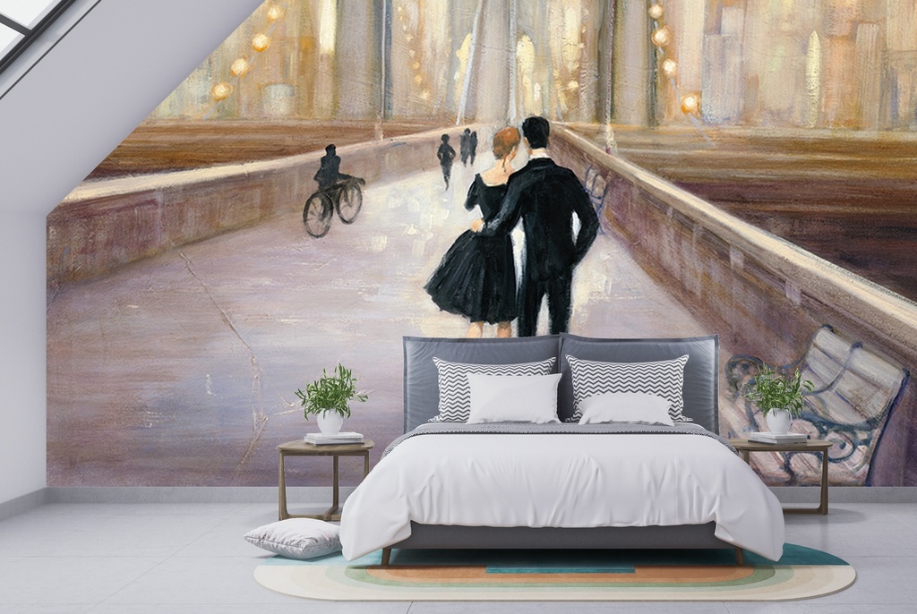 Bridge to New York Wall Mural by Julia Purinton