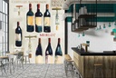 Red Wine Collage Wall Mural by Michael Clark