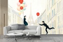 Aloft In Paris Wall Mural by Julia Purinton