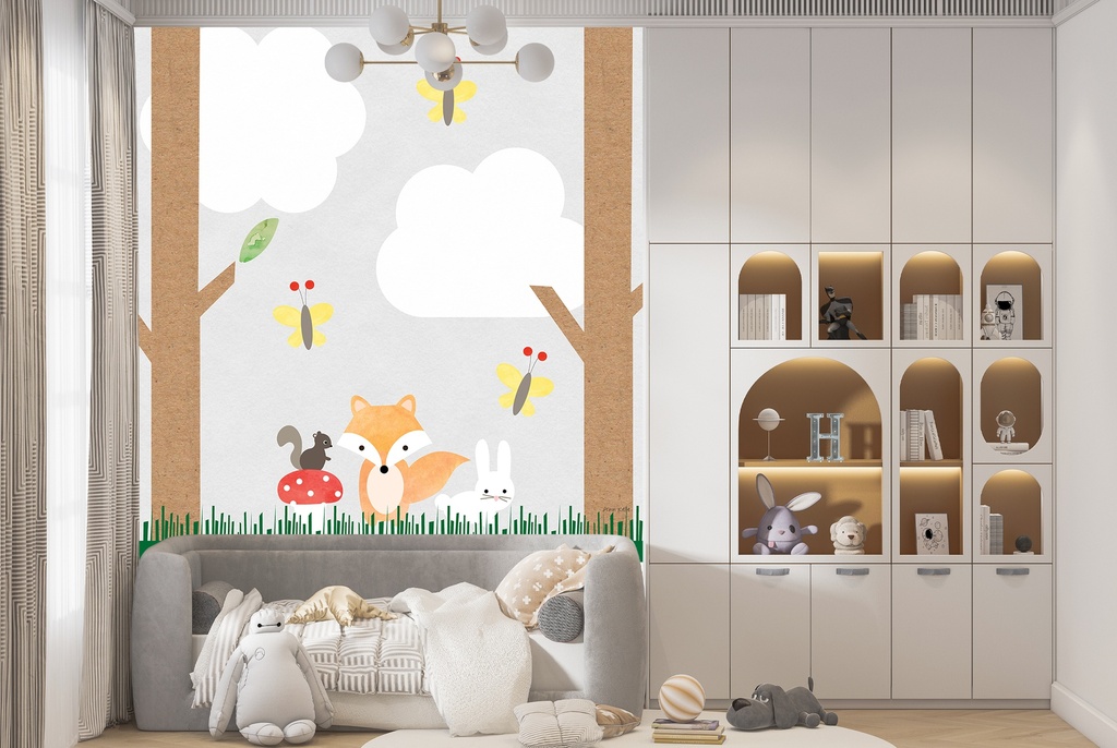 Woodland Animals II Wall Mural by Ann Kelle