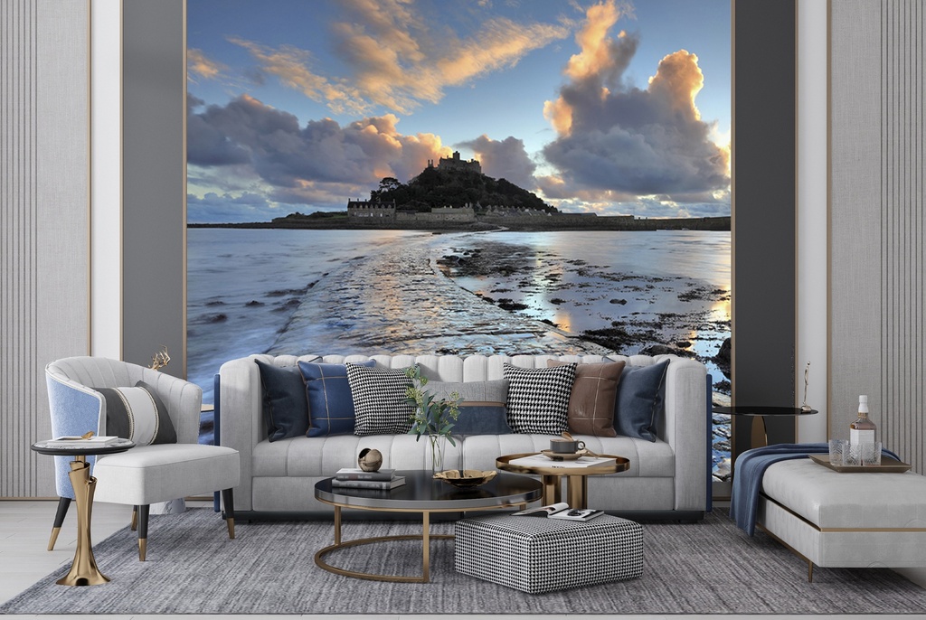 Causeway at Sunset Wall Mural by Andrew Ray