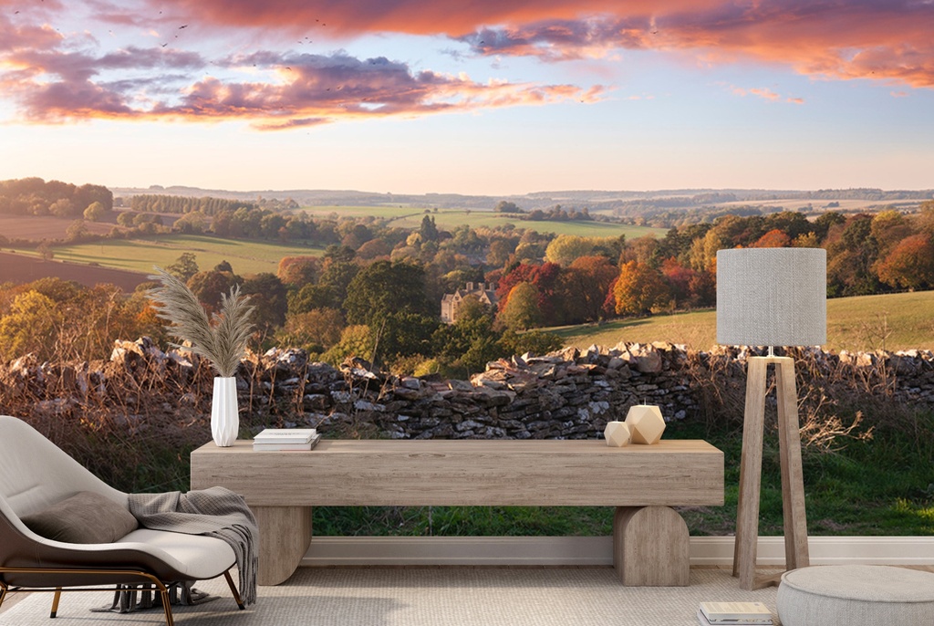 Cotswold Landscape Wall Mural by Andrew Roland