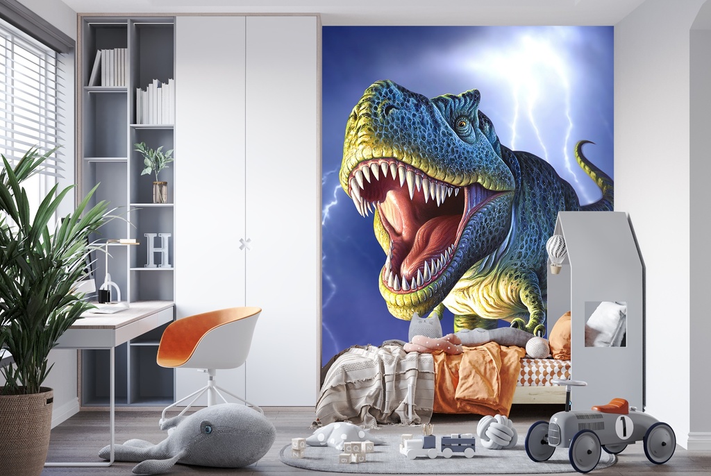 Lightning Rex I Wall Mural by Jerry Lofaro