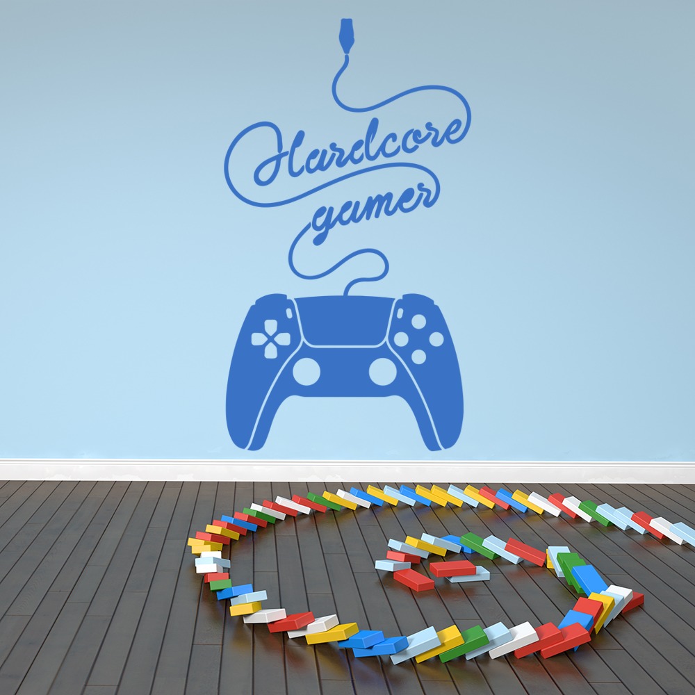 Hardcore Games Gamer Kids Wall Sticker
