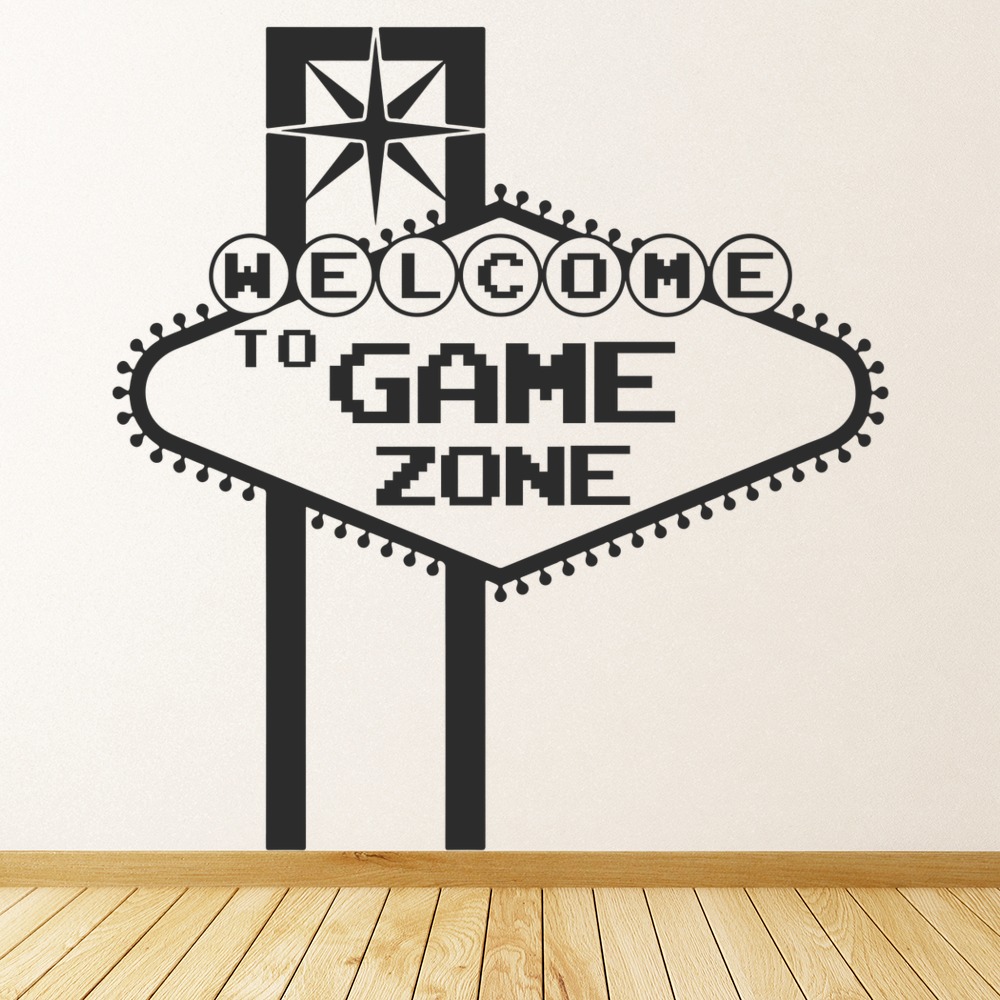 Welcome To Game Zone Gamer Kids Wall Sticker | Icon Wall Stickers