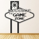 Welcome To Game Zone Gamer Kids Wall Sticker