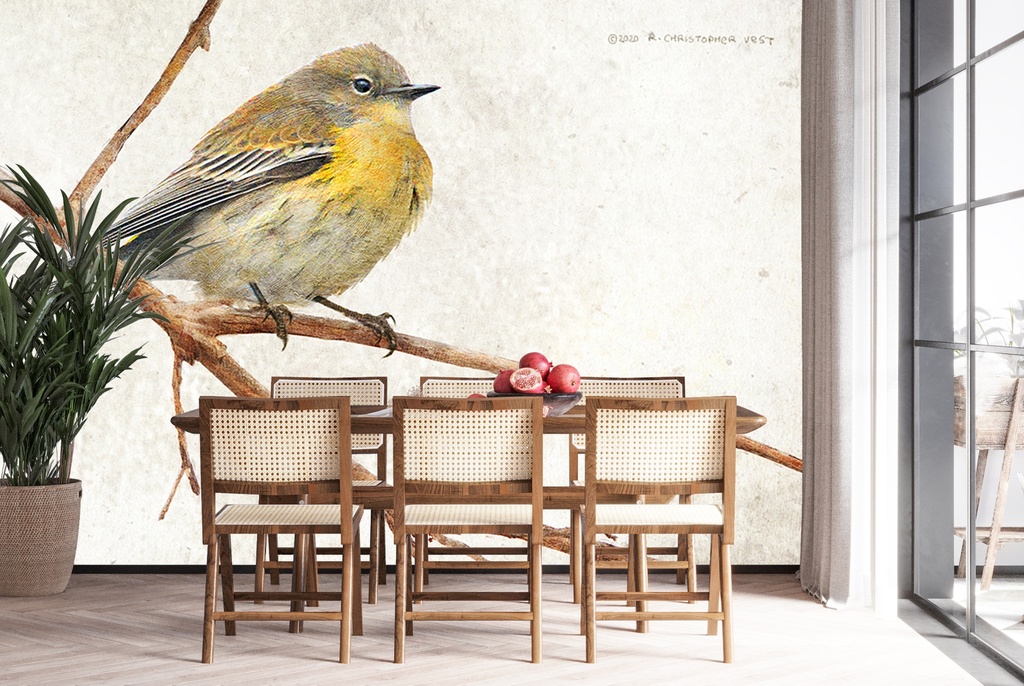 Warbler Wall Mural by Chris Vest