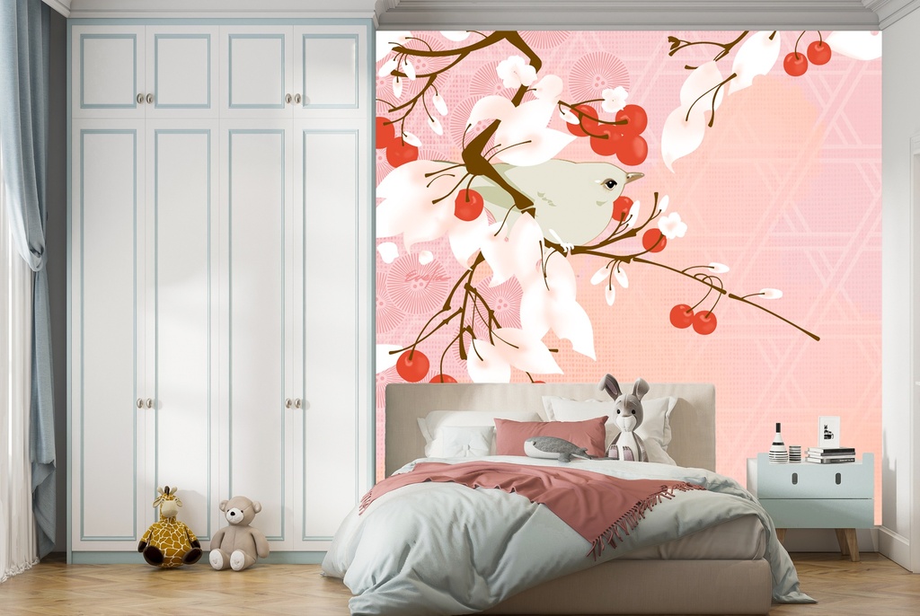 Cherry Branches Wall Mural by Evelia Designs