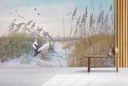 Seaside Loungers Wall Mural by Steve Hunziker