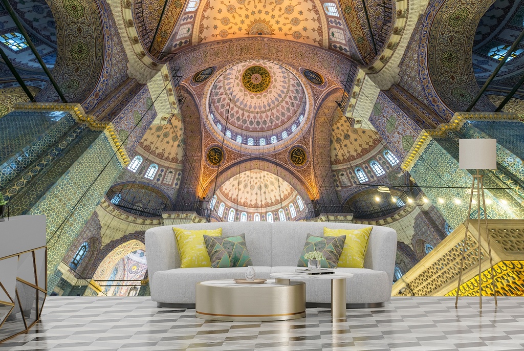The New Mosque Ceiling Istanbul Wall Mural by Richard Silver