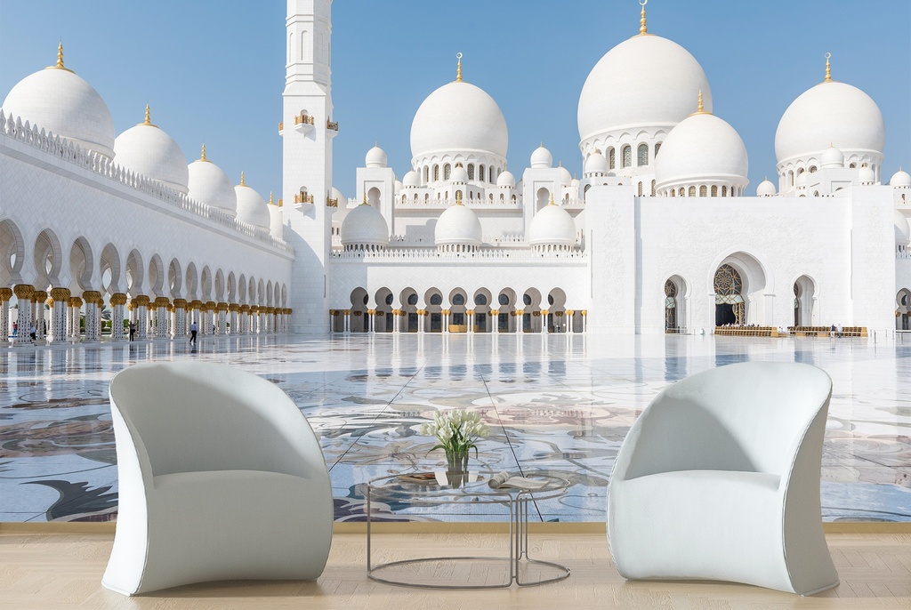 Grand Mosque - Abu Dhabi Wall Mural by Richard Silver - Mod1