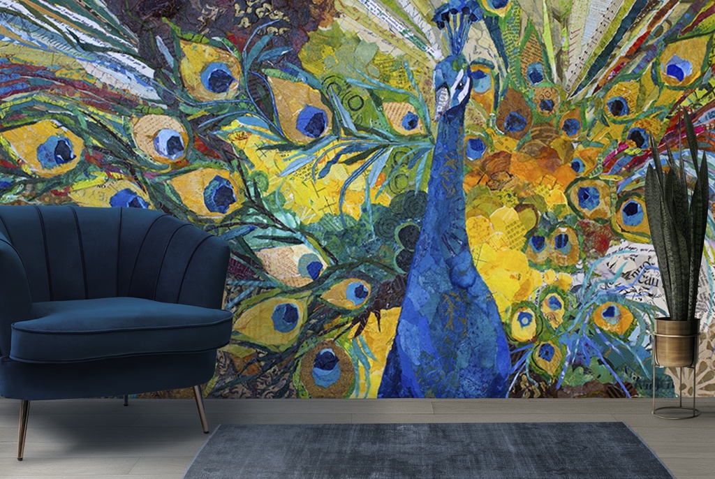 Percy Peacock I Wall Mural by St Hilarie