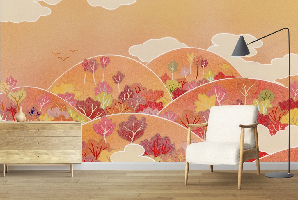 Autumn Hill Wall Mural by Zigen Tanabe