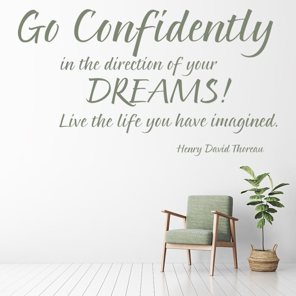 Go Confidently Inspirational Quote Wall Sticker - Mod9