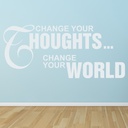 Change Your World Inspirational Quote Wall Sticker - Mod3