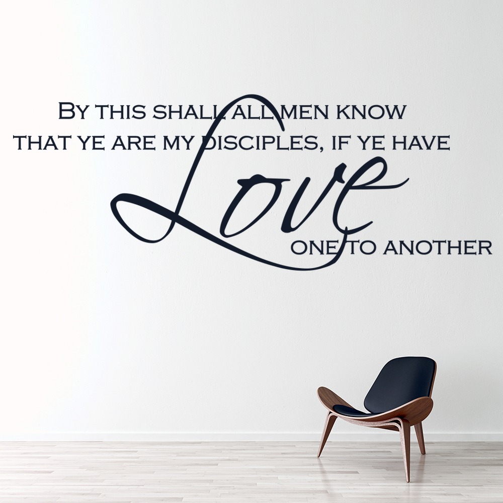 By This Shall All Men Know Bible Verse Wall Sticker
