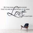 By This Shall All Men Know Bible Verse Wall Sticker