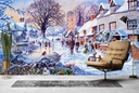 Village in Winter Wall Mural by Steve Crisp