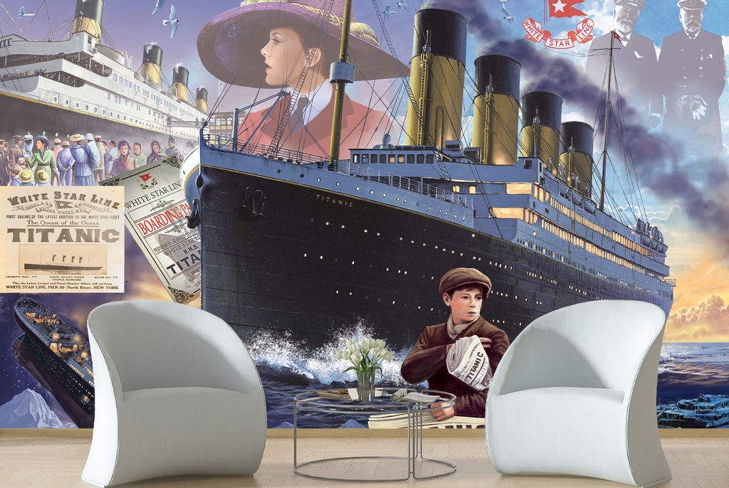 Titanic Wall Mural by Steve Crisp