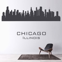 Chicago Illinois USA City Skyline Wall Sticker - Mod7