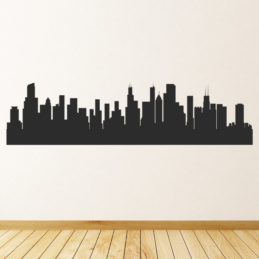 Chicago Illinois USA City Skyline Wall Sticker - Mod8