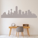 Dallas Texas USA City Skyline Wall Sticker - Mod7