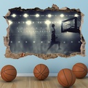 Slam Dunk Basketball 3D Hole In The Wall Sticker