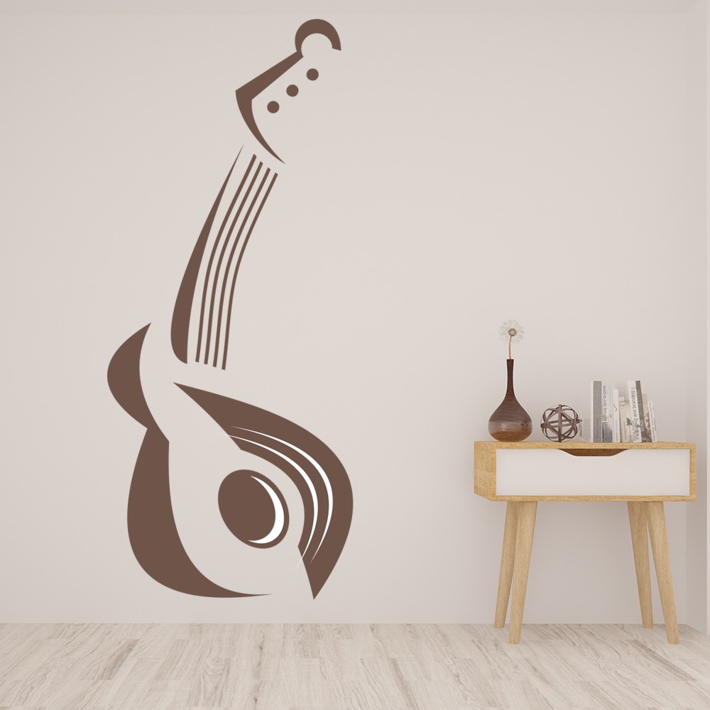 Guitar Design Music Wall Sticker