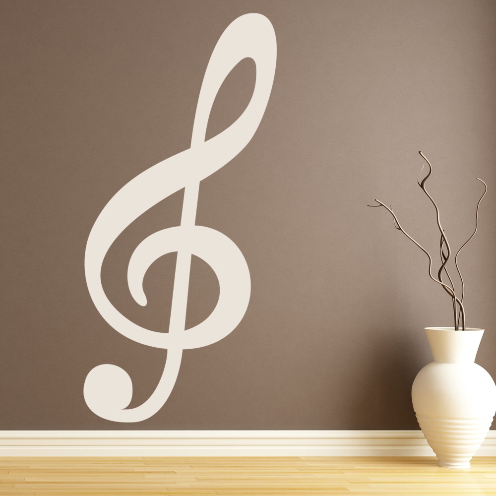 Treble Clef Musical Notes Wall Sticker - Mod3