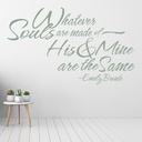 His And Mine Emily Bronte Love Quote Wall Sticker