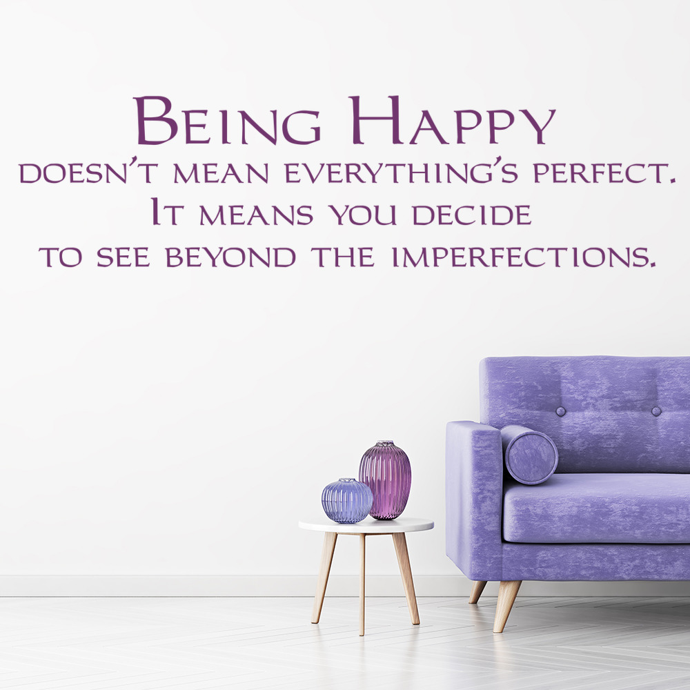 Being Happy Love Quote Wall Sticker