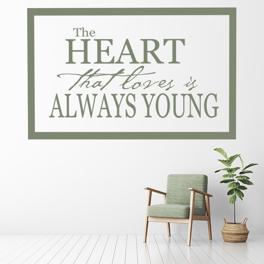 The Heart That Loves Love Quote Wall Sticker