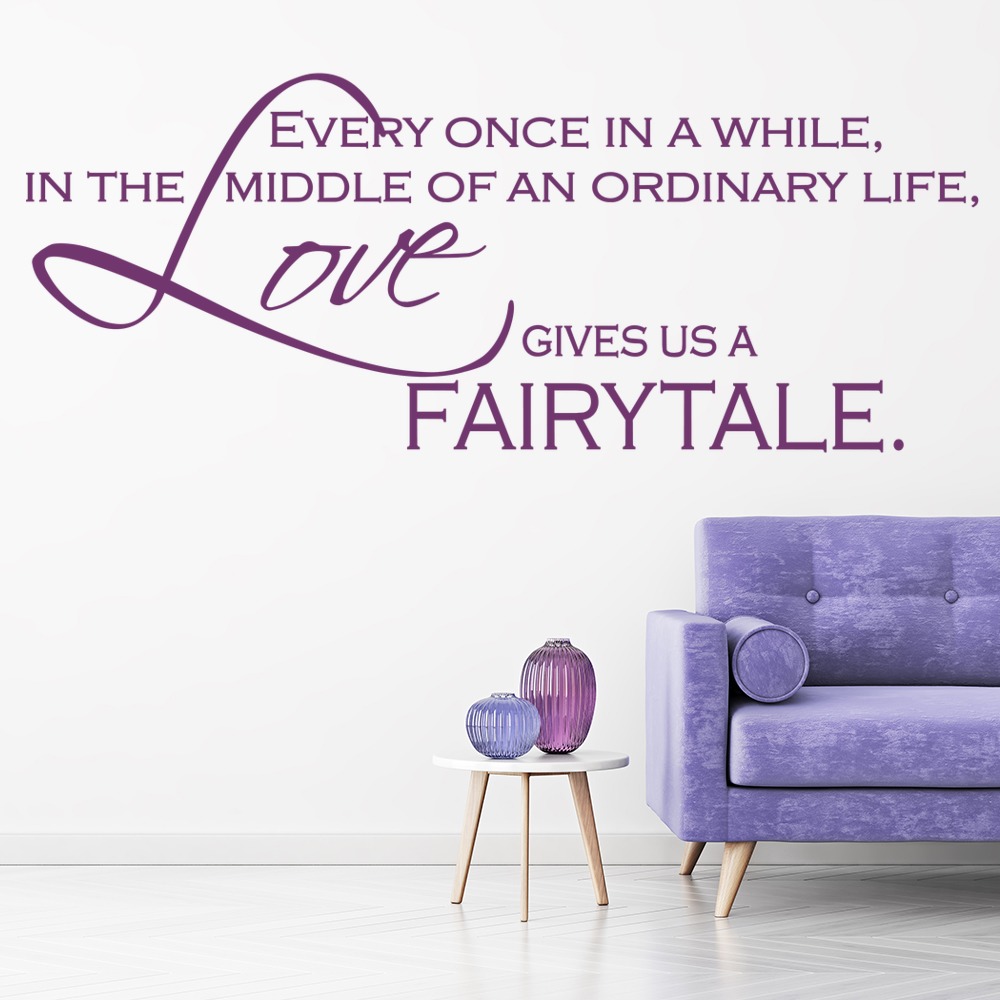 Fairytale Love Quote Wall Sticker
