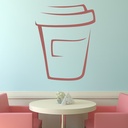 Coffee Takeaway Drinks Kitchen Wall Stickers Wall Art Decal