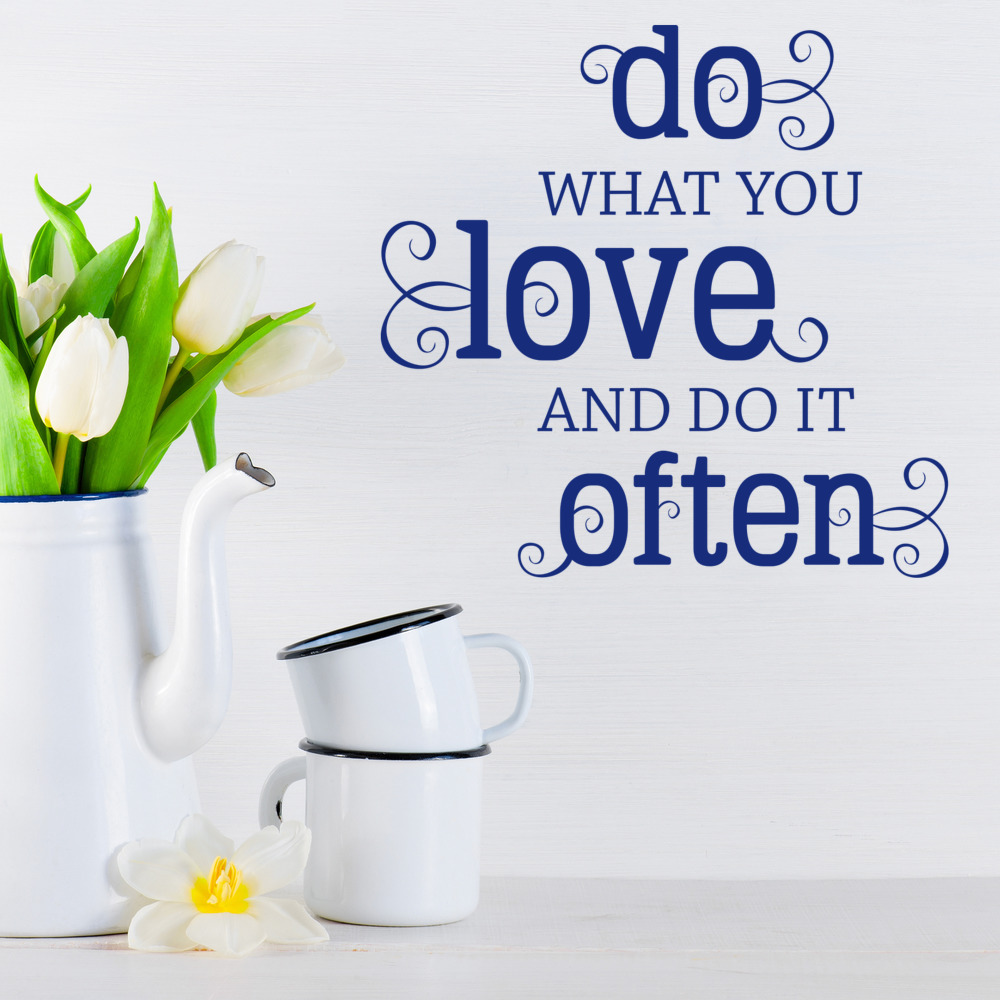 Do What You Love Inspirational Quote Wall Sticker - Mod1