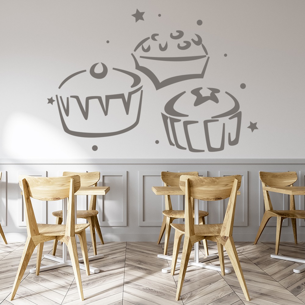 Cupcake Kitchen Cafe Wall Sticker - Mod8