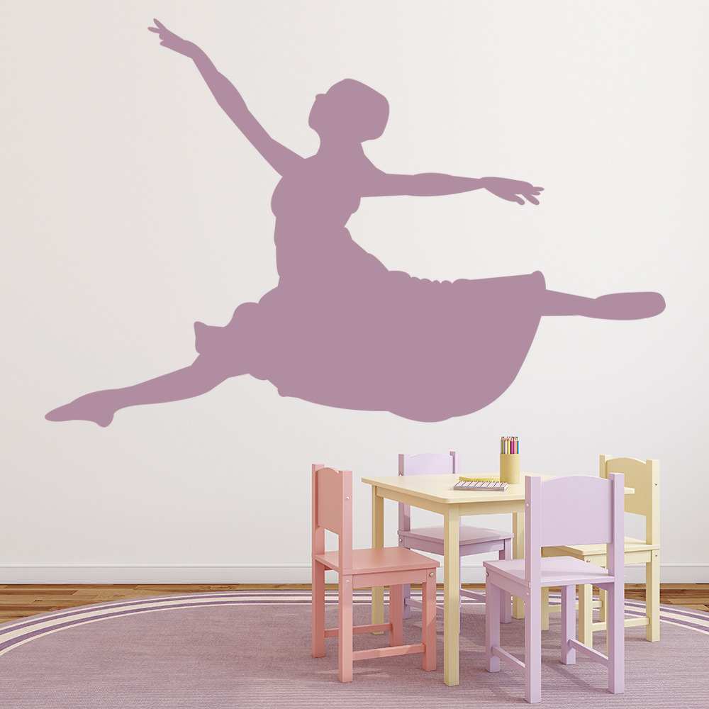 Ballerina Leap Ballet Dance Wall Sticker